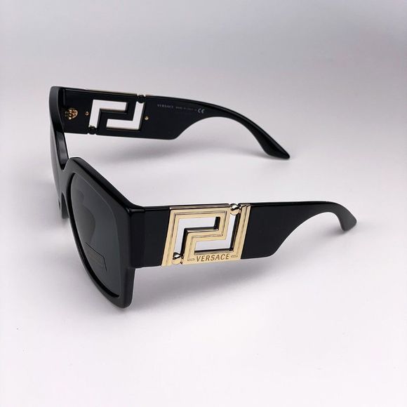  Versace Greca VE4402 GB1/87 Sunglasses Black Square Oversized Women main image 9